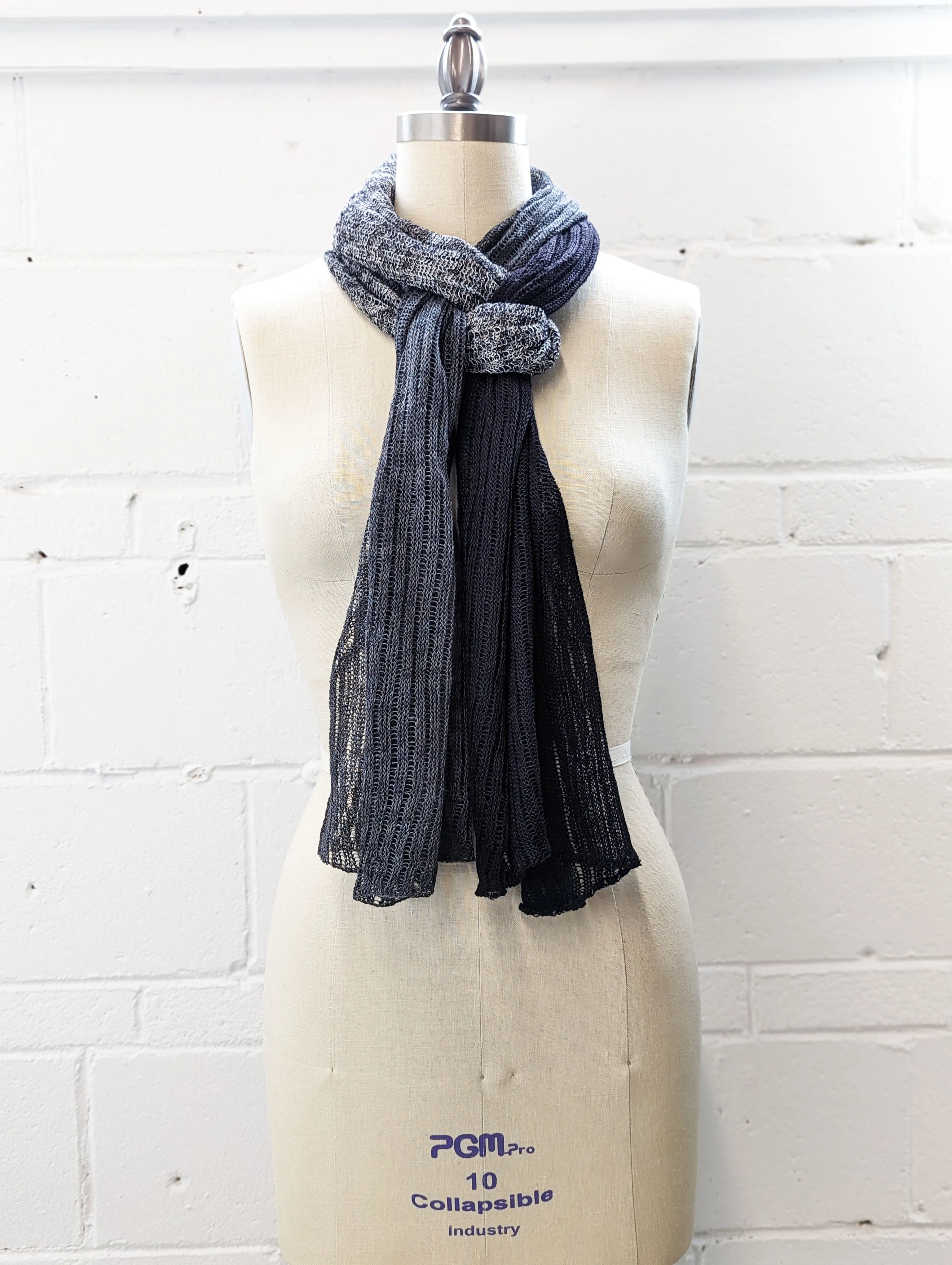 Linen Scarf & Wrap "Black/Greys"