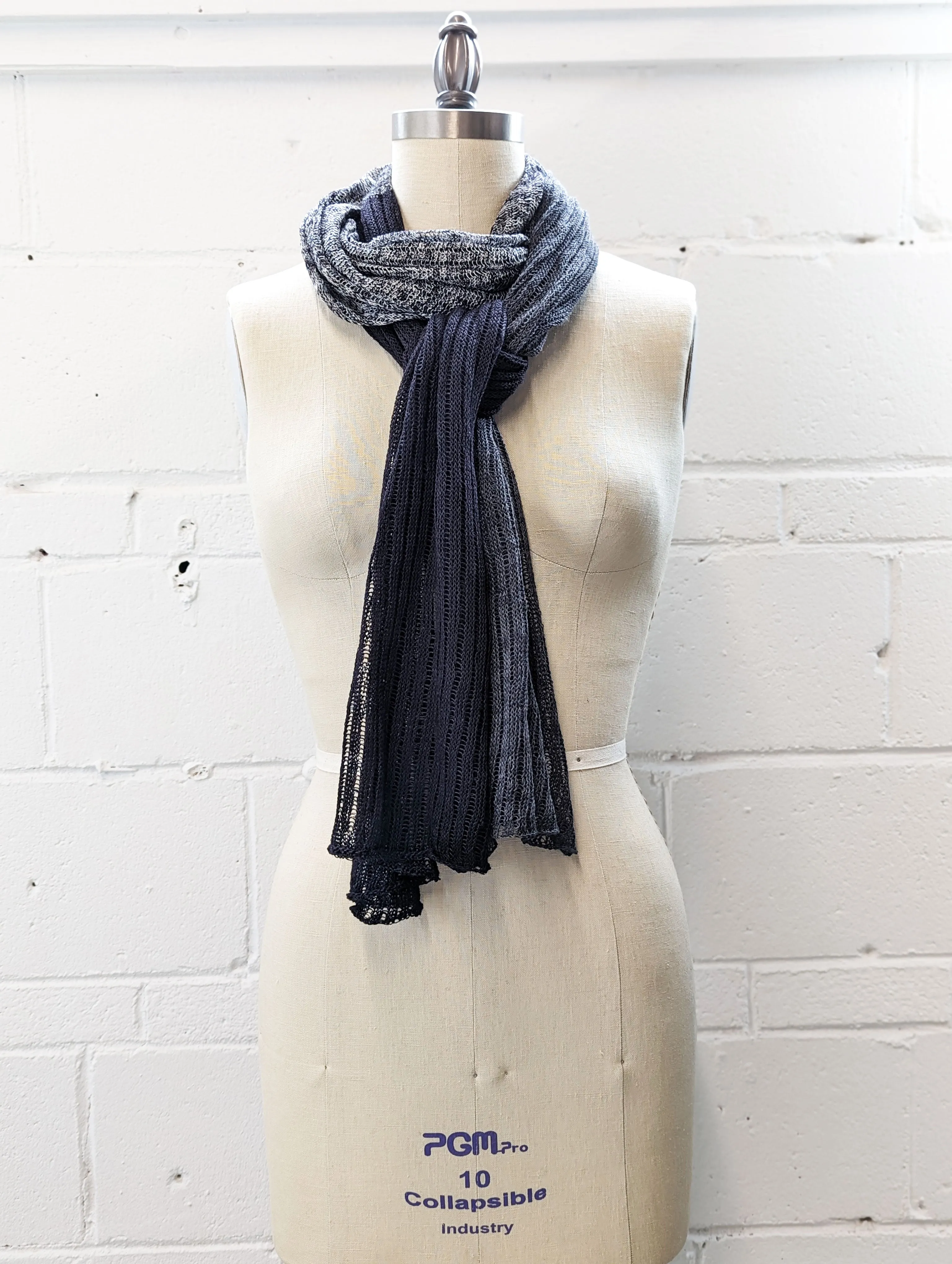 Linen Scarf & Wrap "Black/Greys"