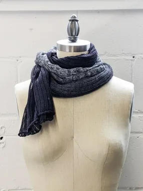 Linen Scarf & Wrap "Black/Greys"