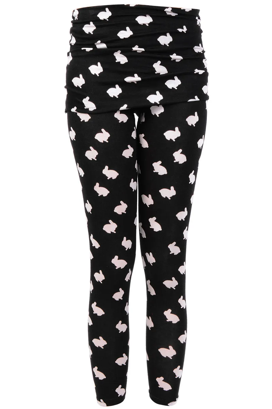 LONDON MINI RABBITS Black Leggings