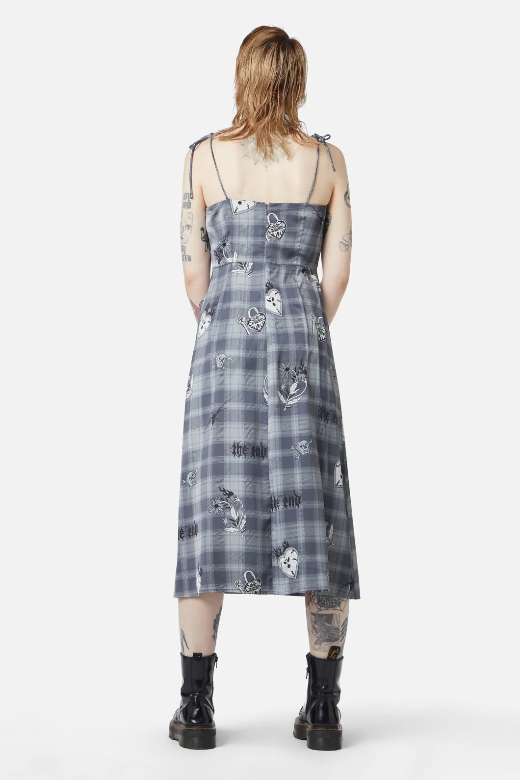 Love Her Printed Satin Split Dress