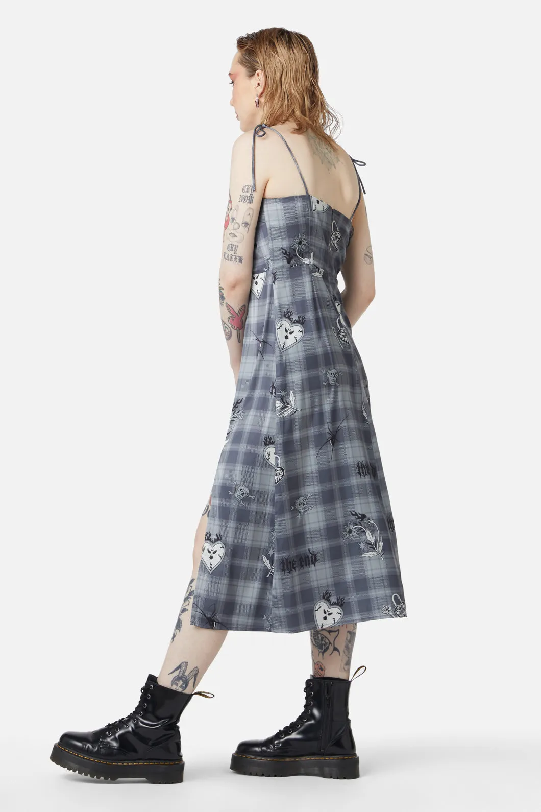 Love Her Printed Satin Split Dress