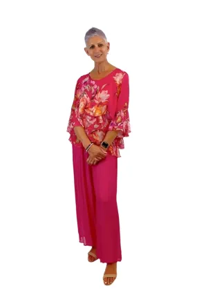 Lula Silk Top FUXIA FLORAL