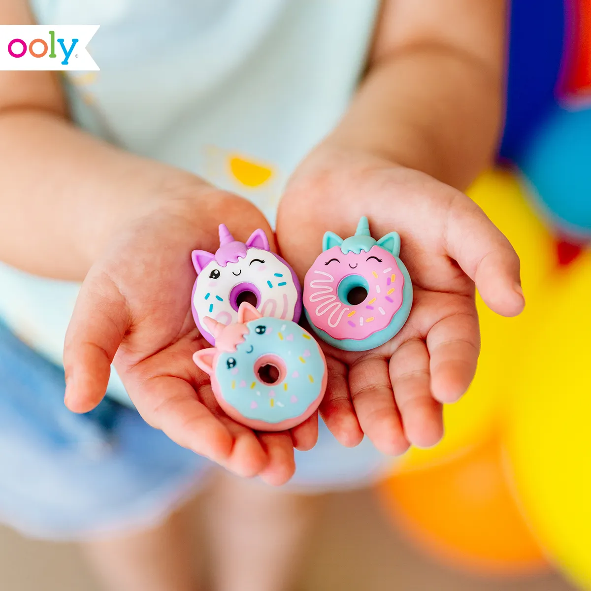 MagicBakery Unicorn Donuts Scented Erasers - Set of 3