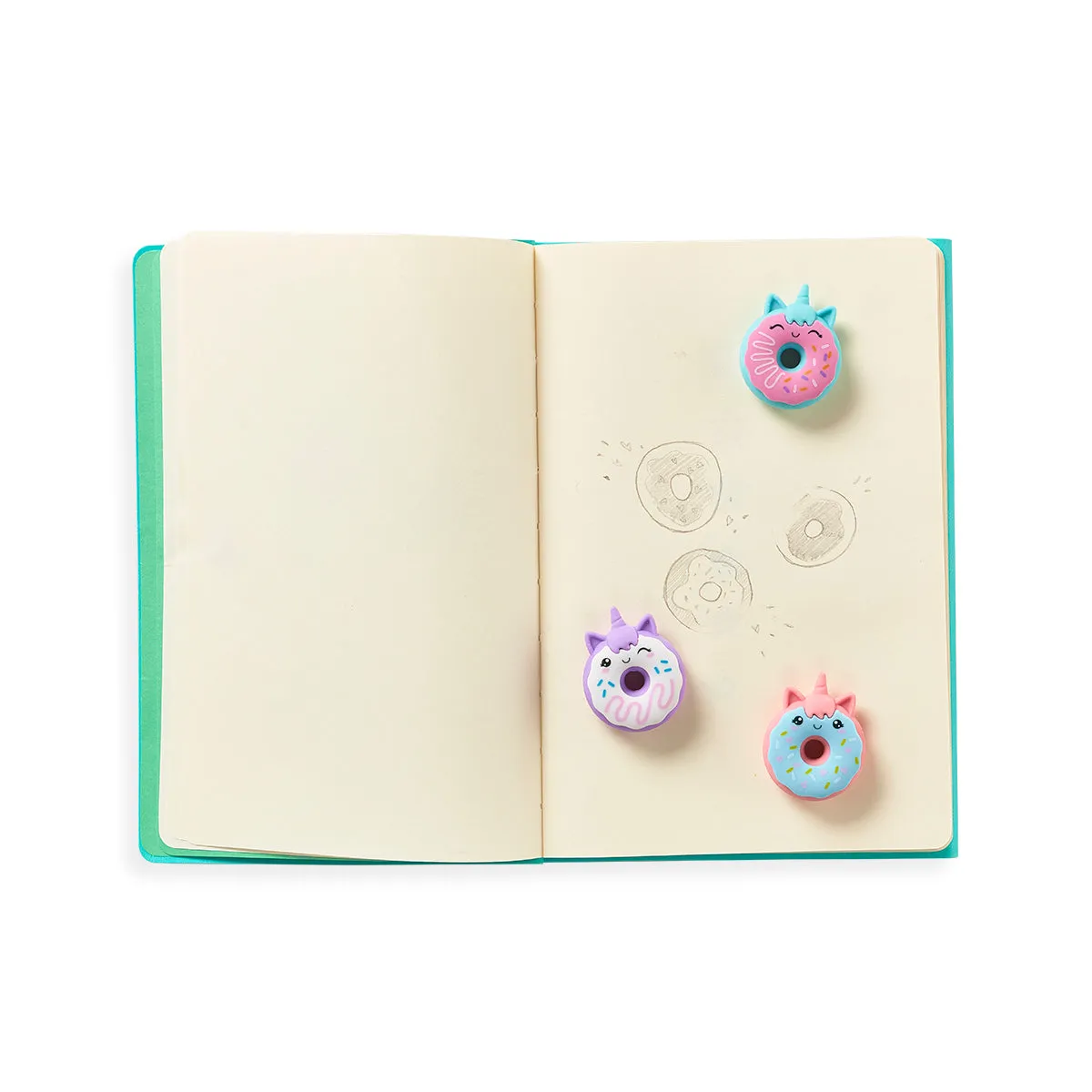 MagicBakery Unicorn Donuts Scented Erasers - Set of 3