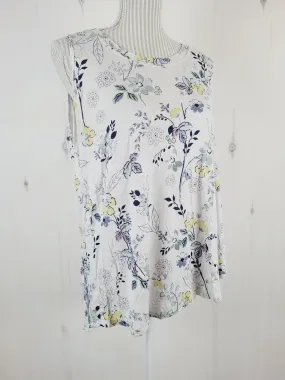 MAURICE IVORY FLORAL TANK LADIES XL PRE-LOVED