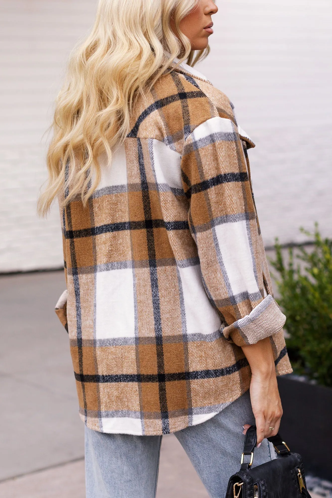 Mia Tan Plaid Shacket
