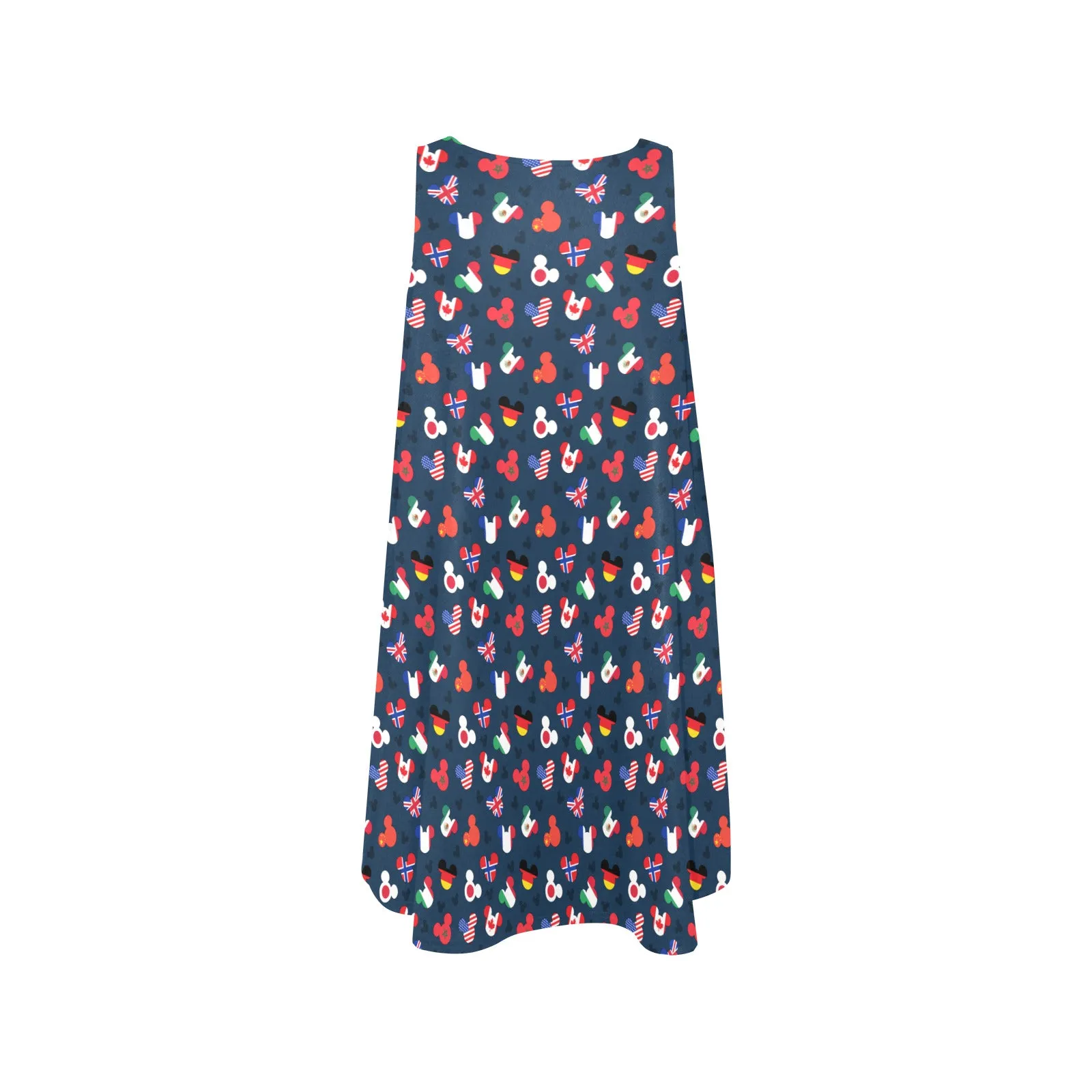 Mickey Flags Sleeveless A-Line Pocket Dress