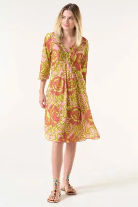 Middy Poppy Dress in San Sebastian Teracottta
