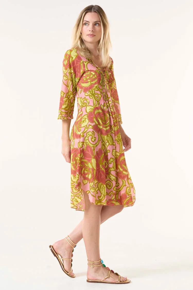 Middy Poppy Dress in San Sebastian Teracottta