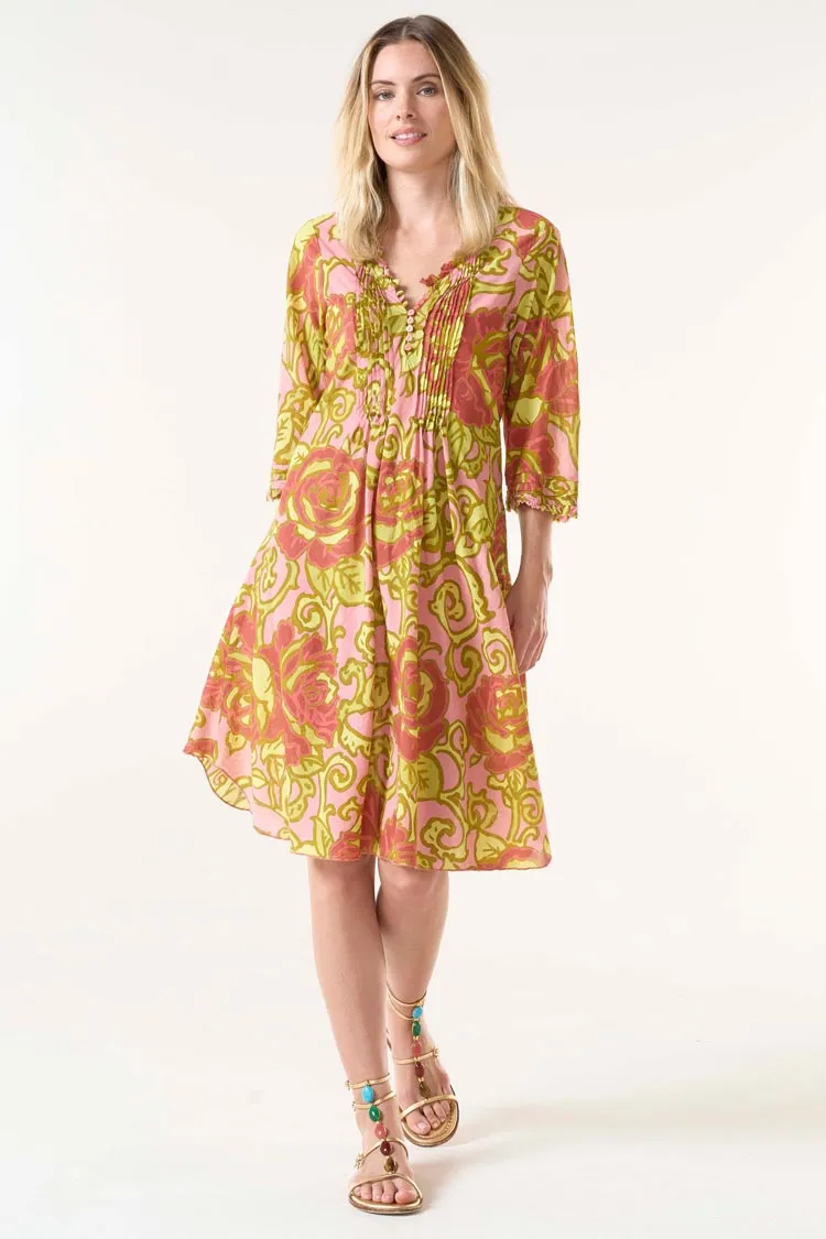 Middy Poppy Dress in San Sebastian Teracottta