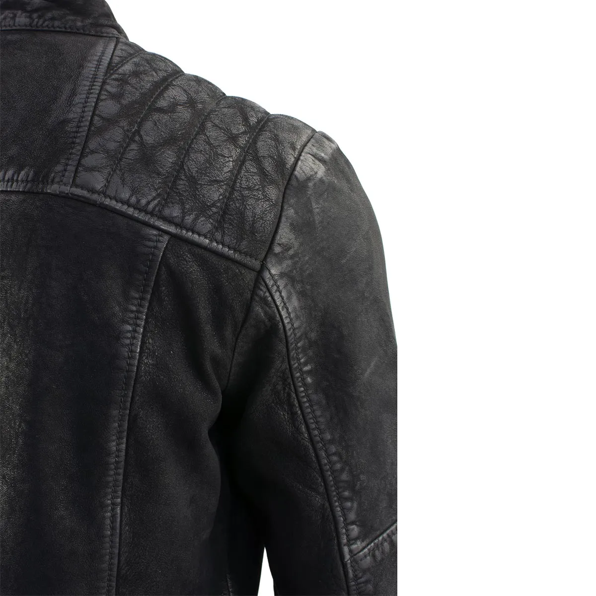 Milwaukee Leather Vintage SFM1801 Men's Black Nubuck Leather Zipper