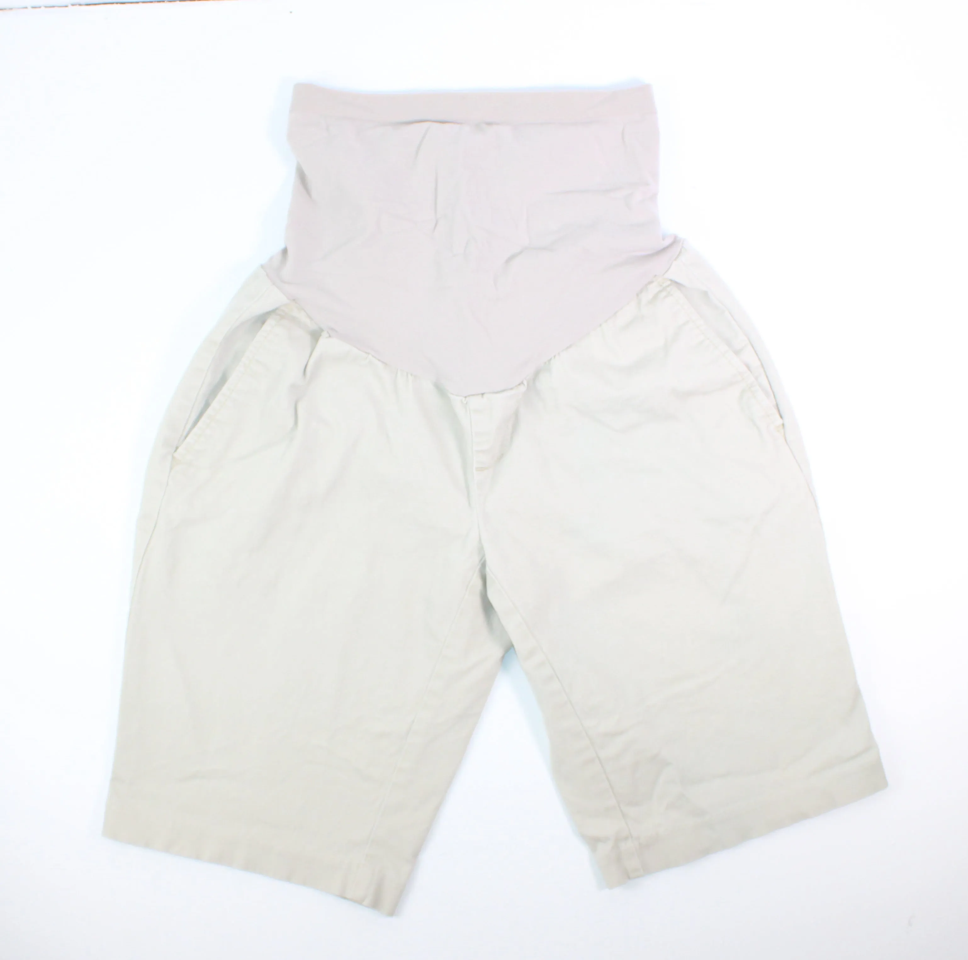 MOTHERHOOD MATERNITY TAN SHORTS SMALL PRE-LOVED