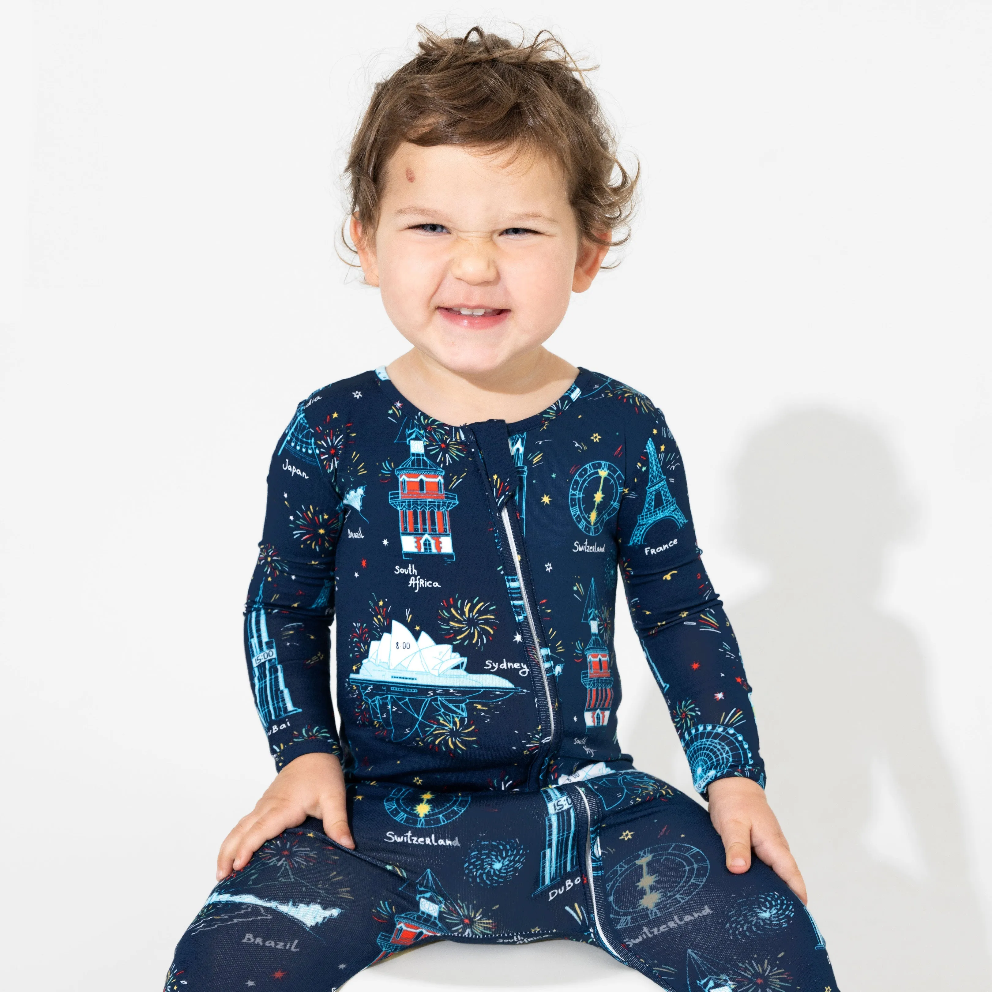 New Year's Worldwide Countdown Bamboo Swaddle & Beanie Set