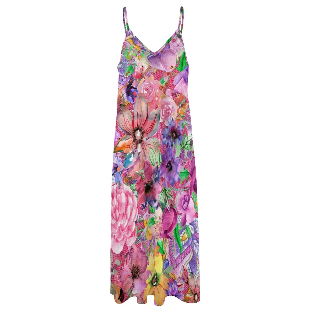 Nothing but Floral Sling Ankle Women's Long Dress