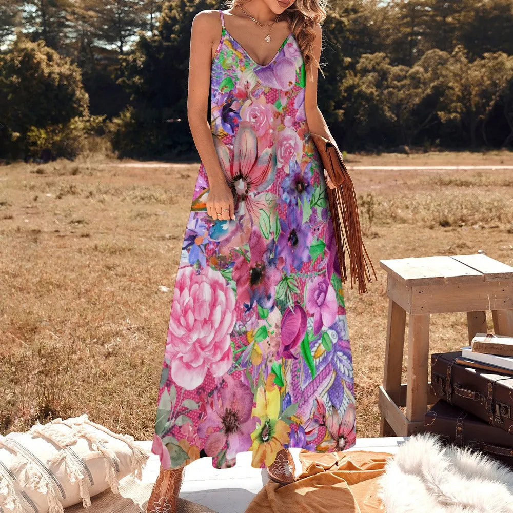 Nothing but Floral Sling Ankle Women's Long Dress
