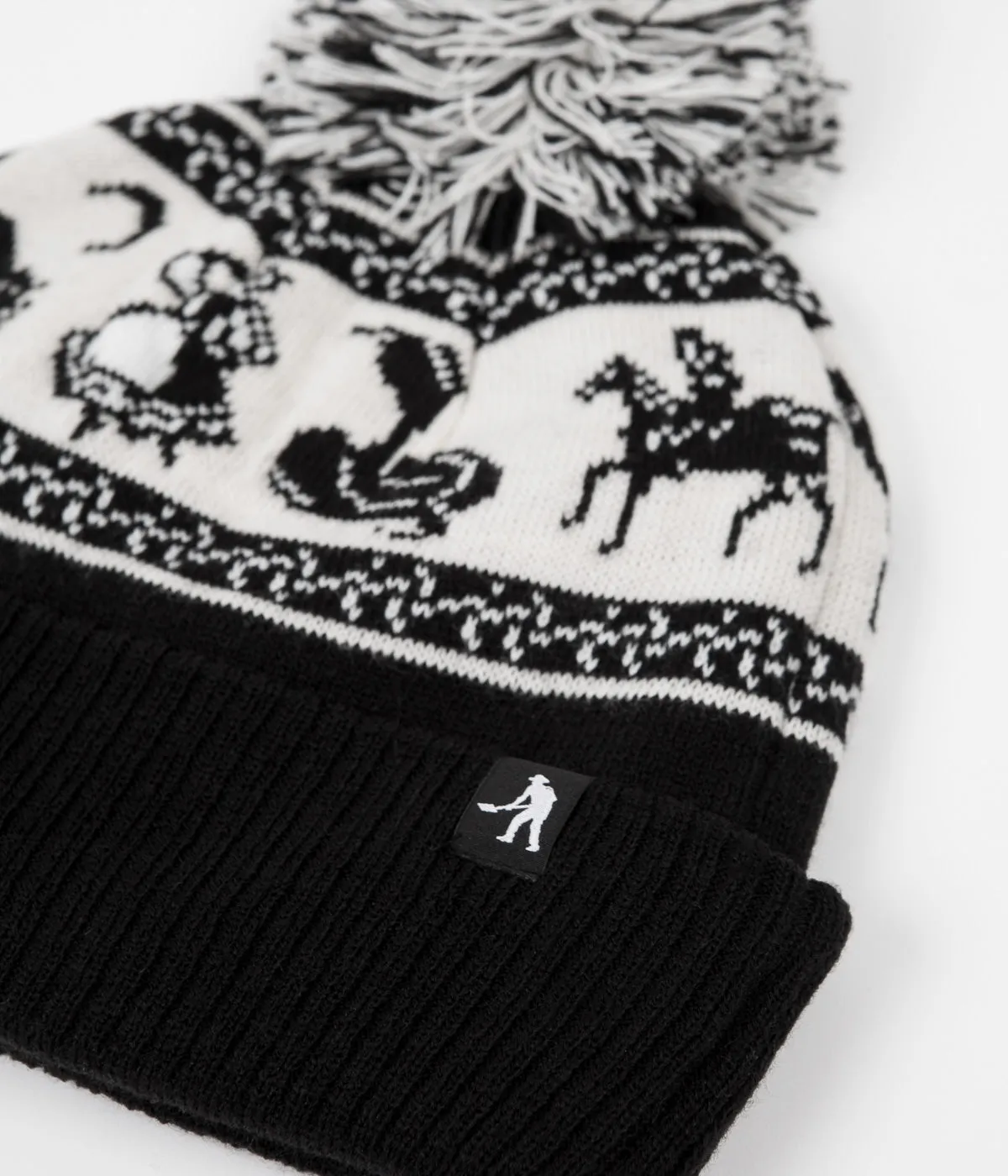 Pass Port Doily Pompom Beanie - Black