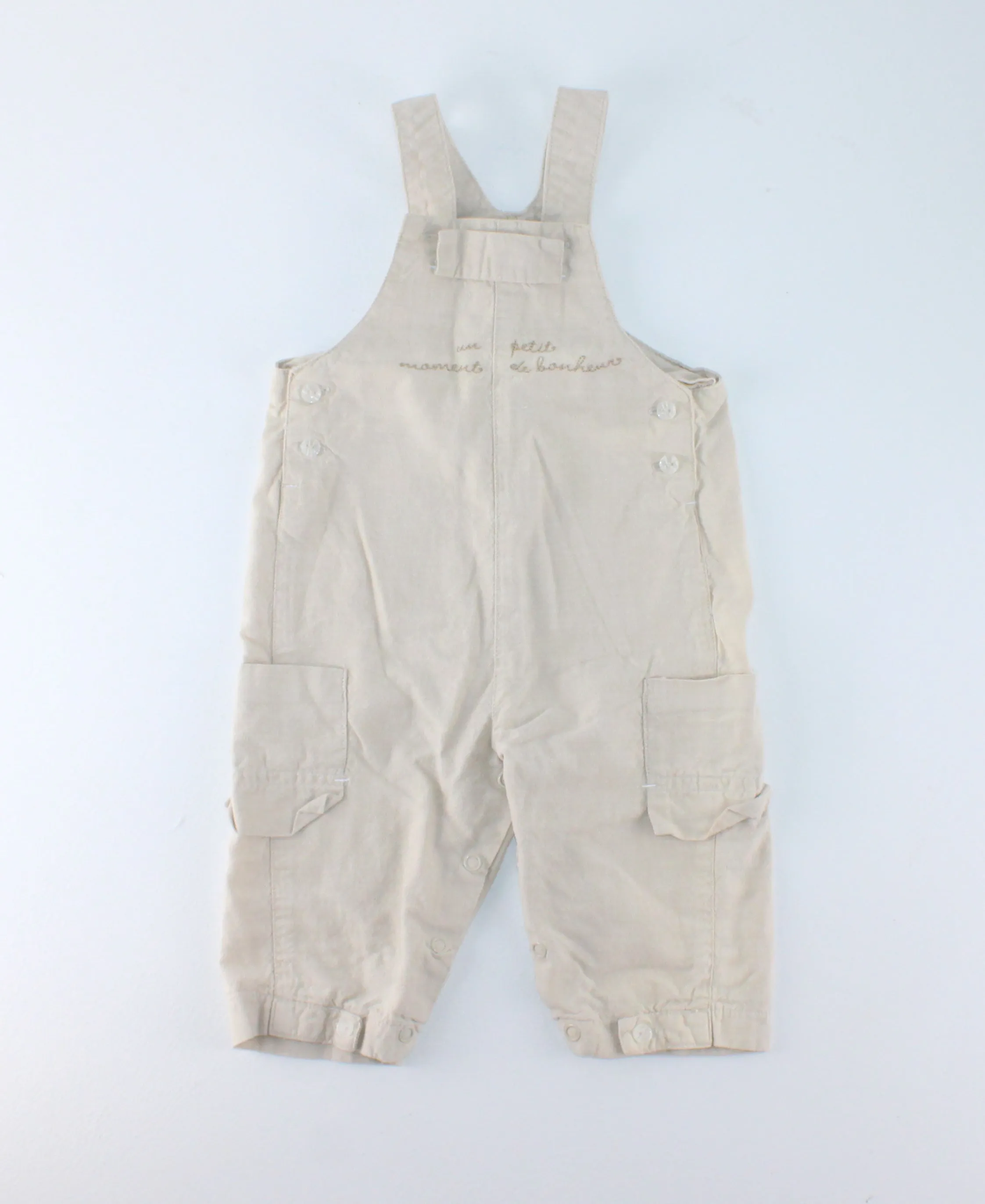 PETIT PIRATE TAN OVERALLS 6M PRE-LOVED