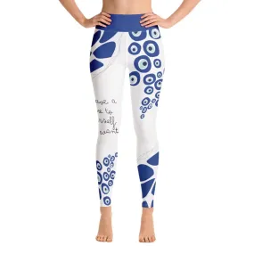 Printed Leggings "Eyes on Me" Blue