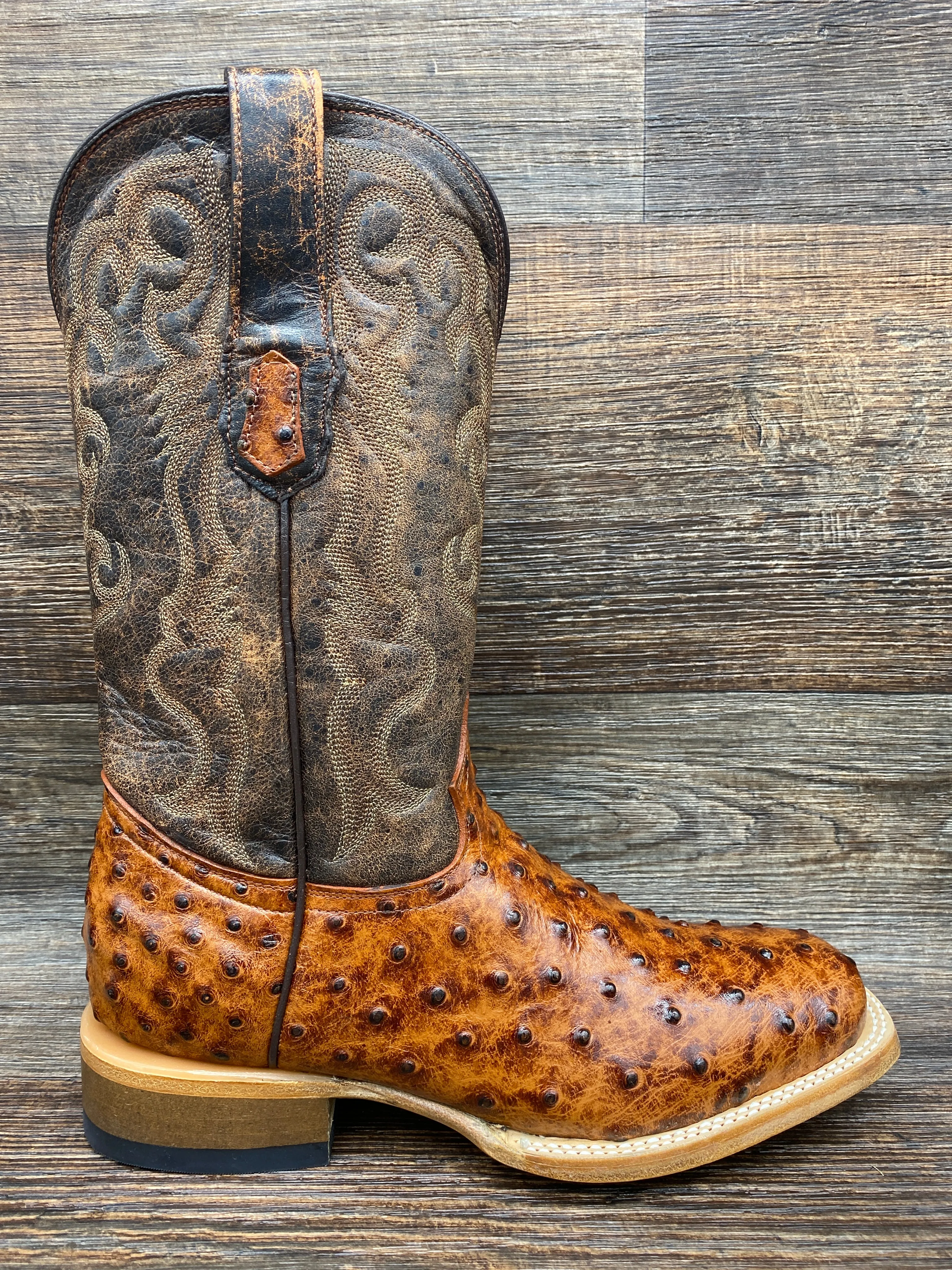Q6064 Men's Square Toe Full-Quill Print Western Boot by Cowtown