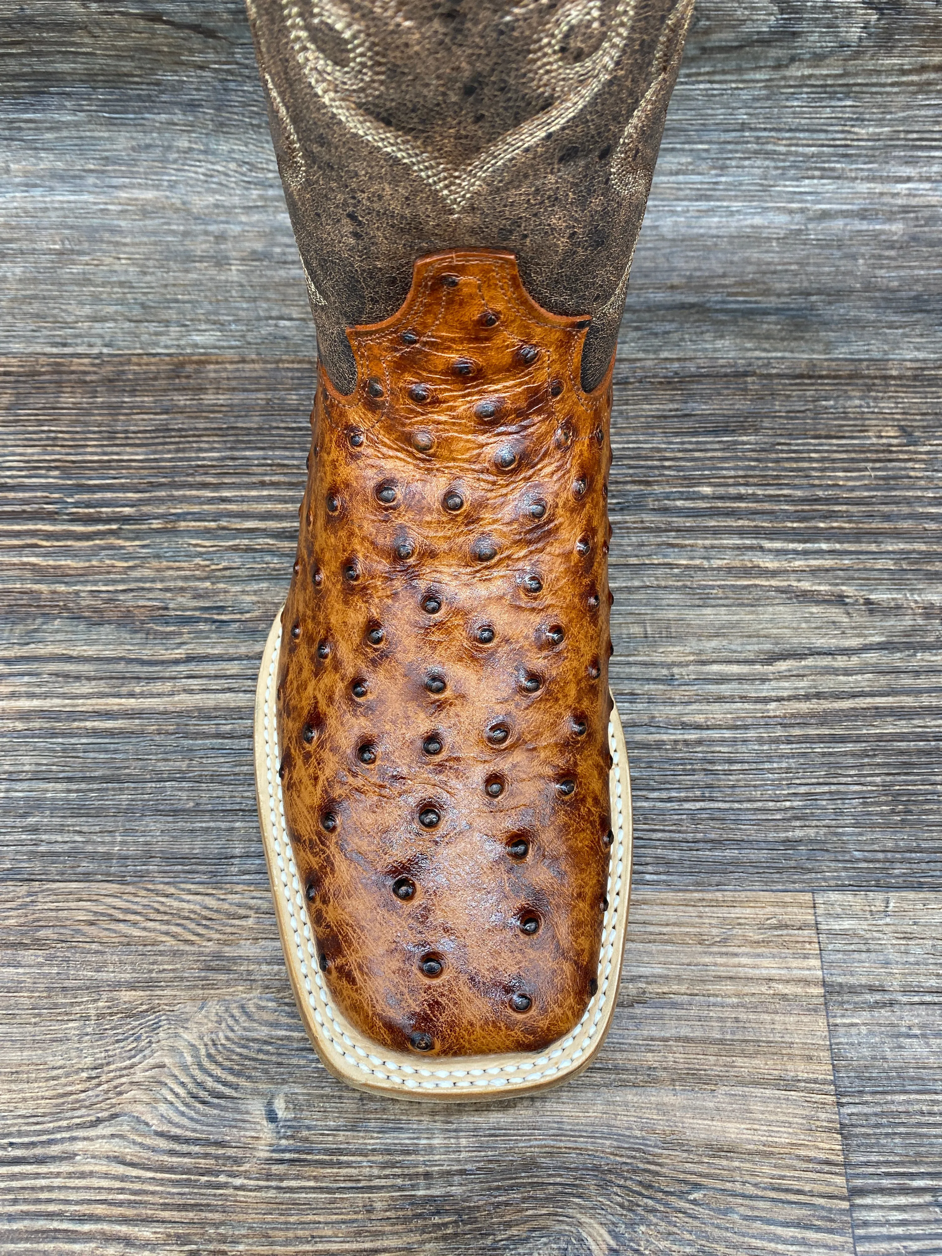 Q6064 Men's Square Toe Full-Quill Print Western Boot by Cowtown