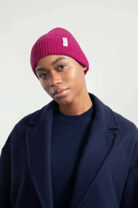 Recycled Cashmere Beanie Marcello - Pink Ciclamino