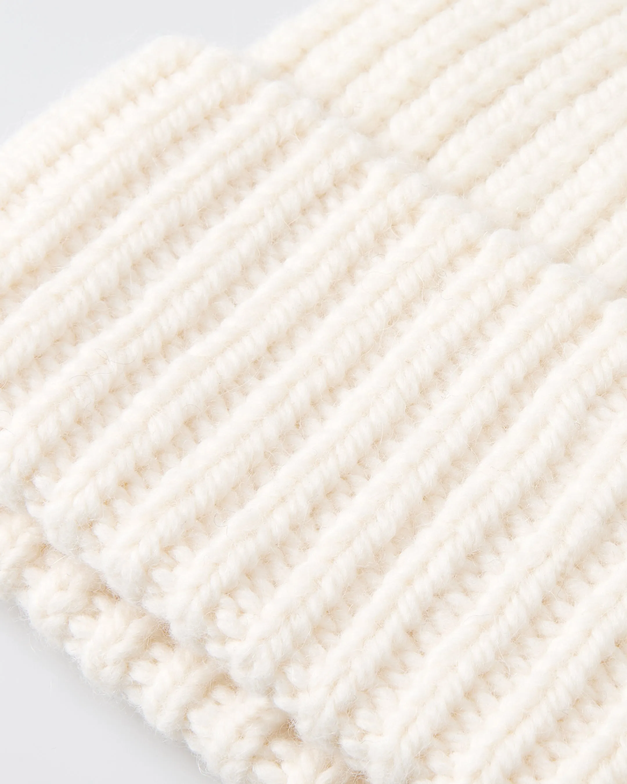 Rib Beanie Echos Ecru