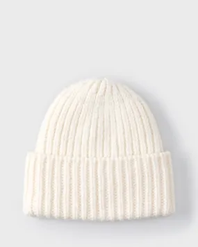 Rib Beanie Echos Ecru