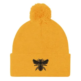 Rugby Hive Gold Pom-Pom Beanie