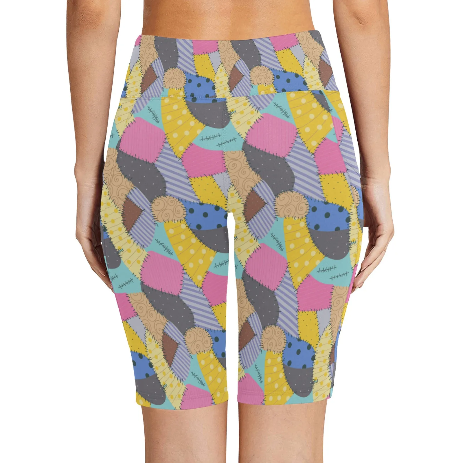 Sally's Dress Women's Athletic Workout Half Tights Leggings With Side Pockets