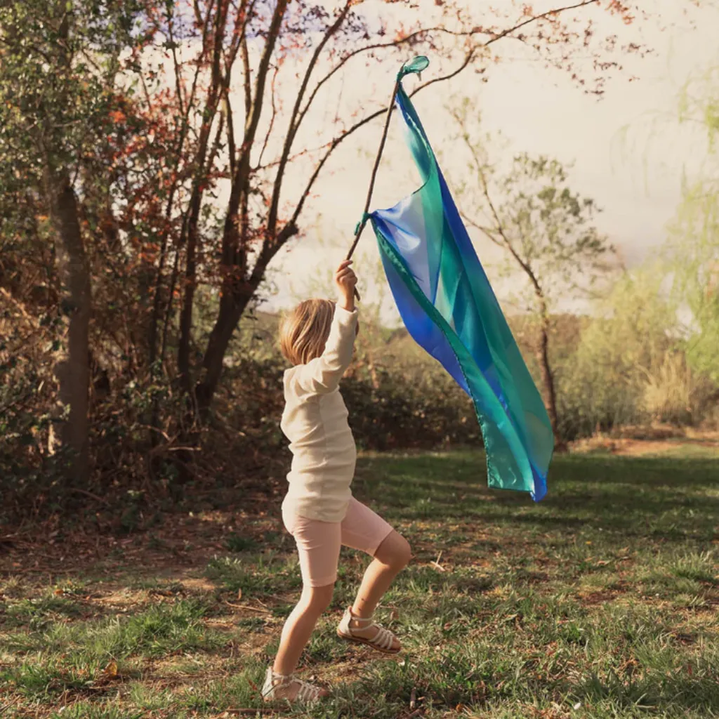 Sarah's Silk Earth Playsilk - Ocean