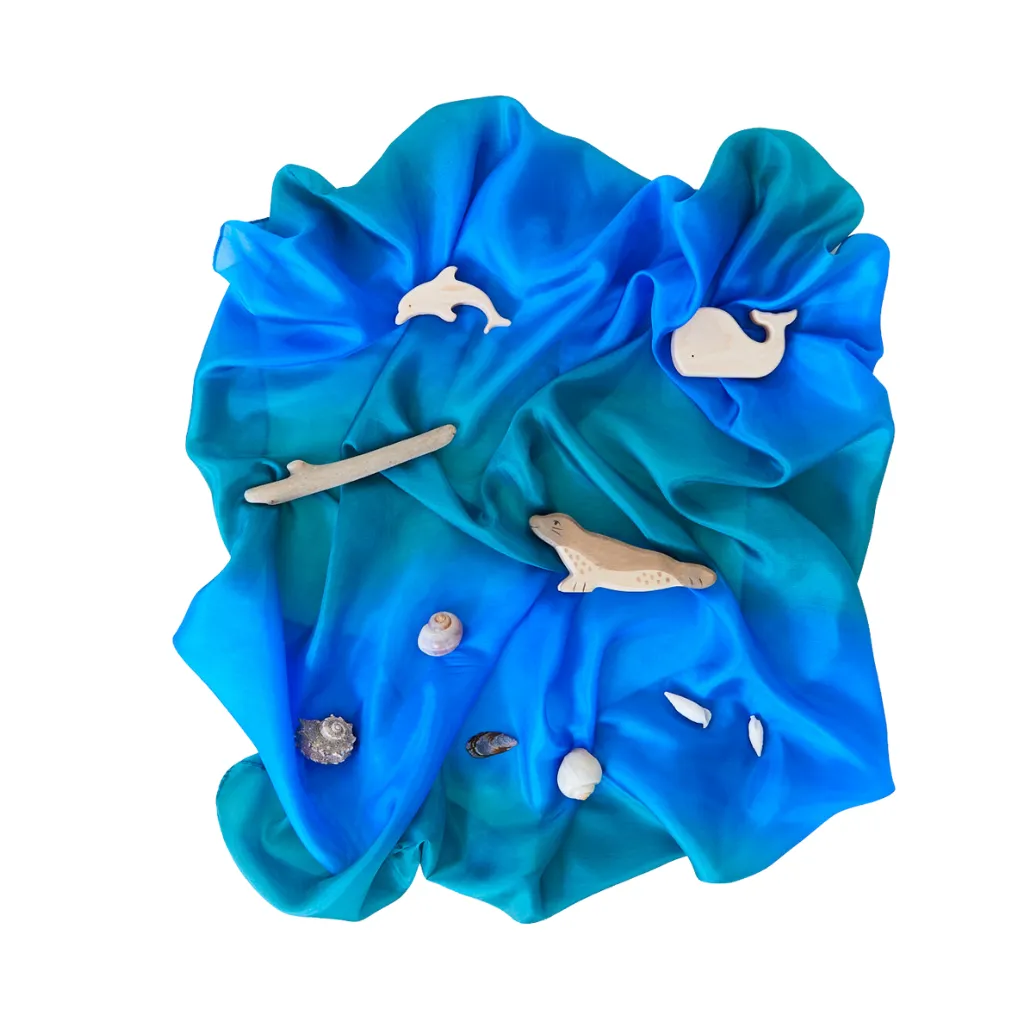 Sarah's Silk Earth Playsilk - Ocean