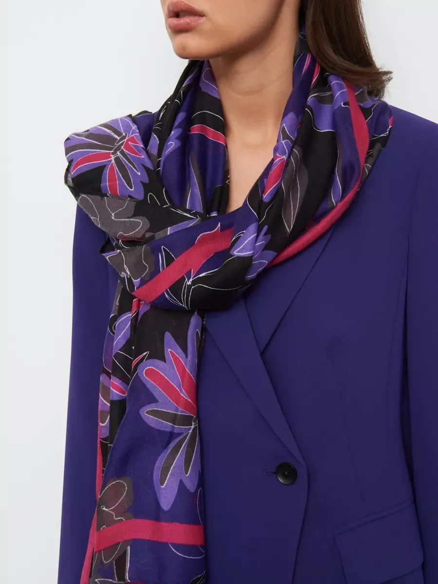 Scarf with a Floral Pattern