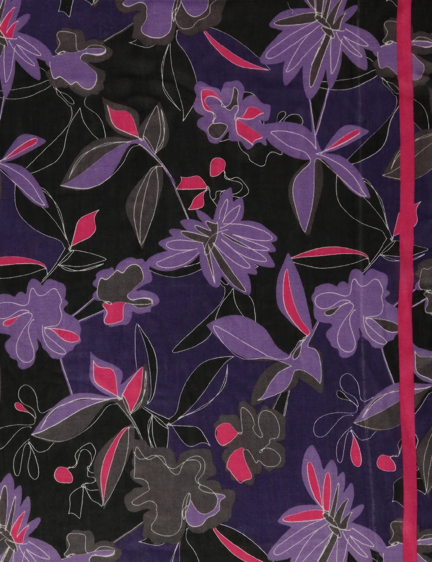 Scarf with a Floral Pattern