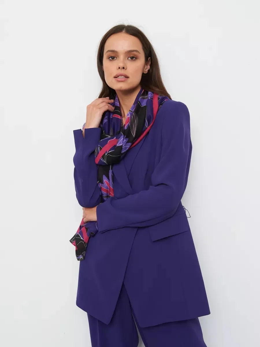 Scarf with a Floral Pattern