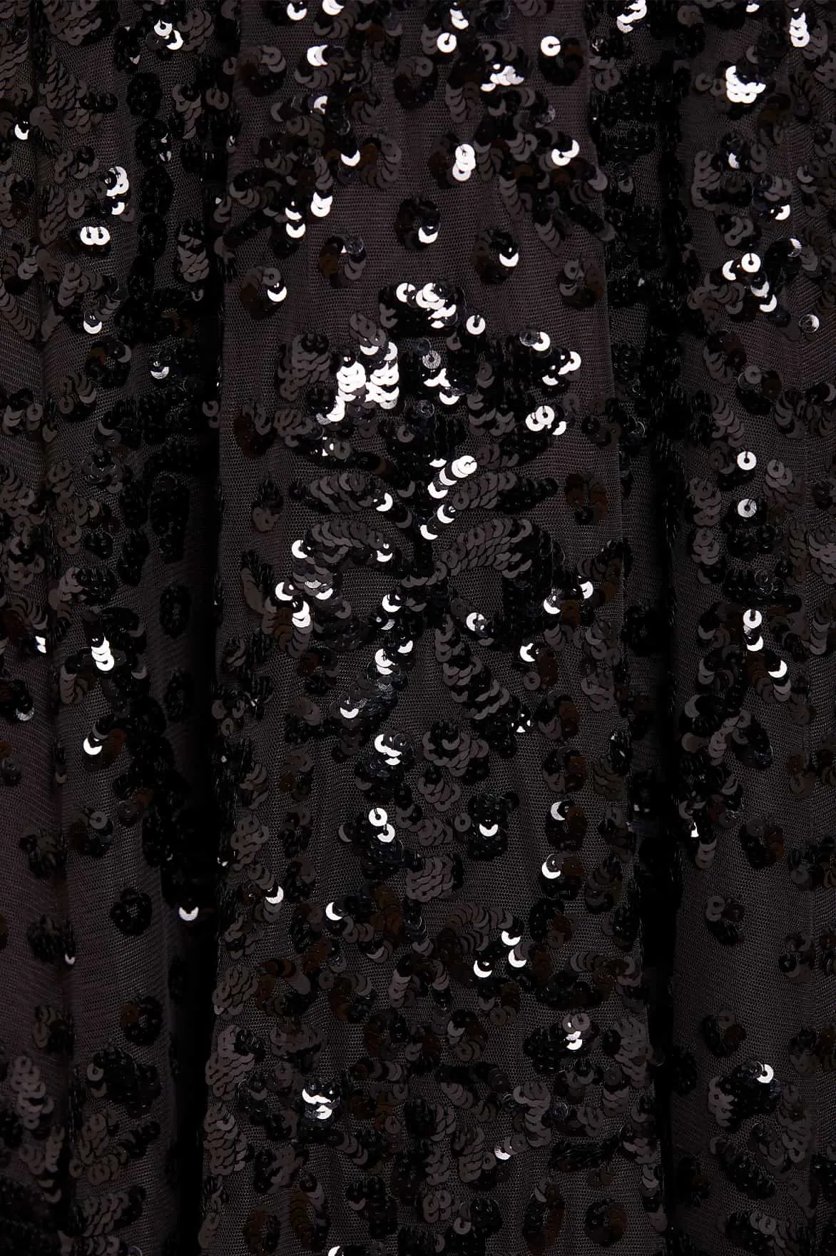 Sequin Wreath Off-Shoulder Gown