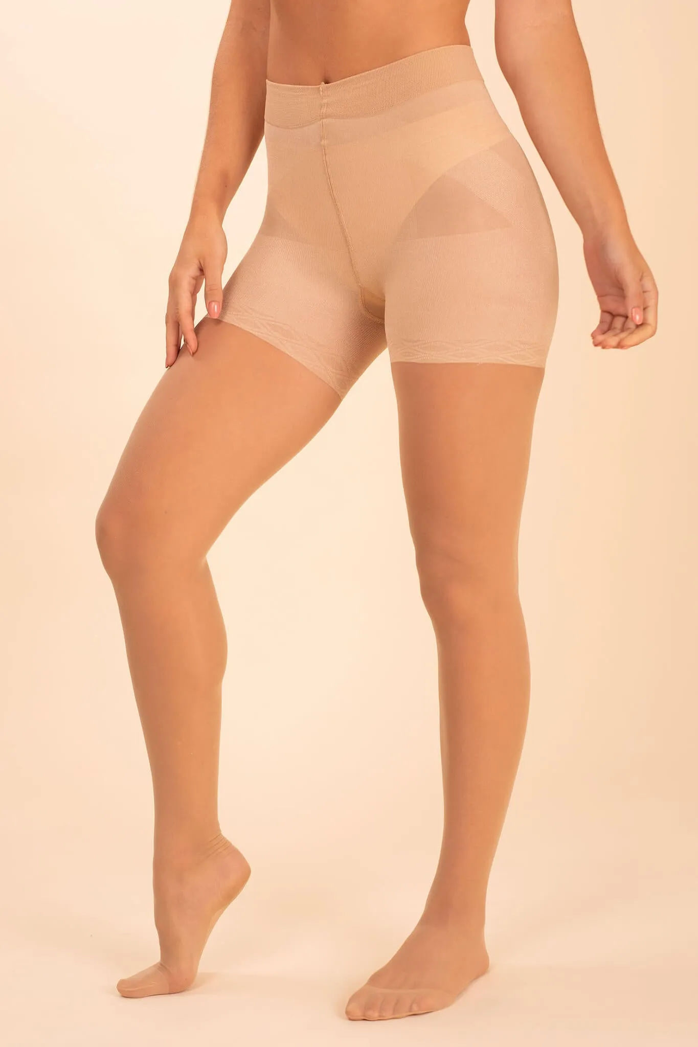 Sheer Contour Tights • Ivory