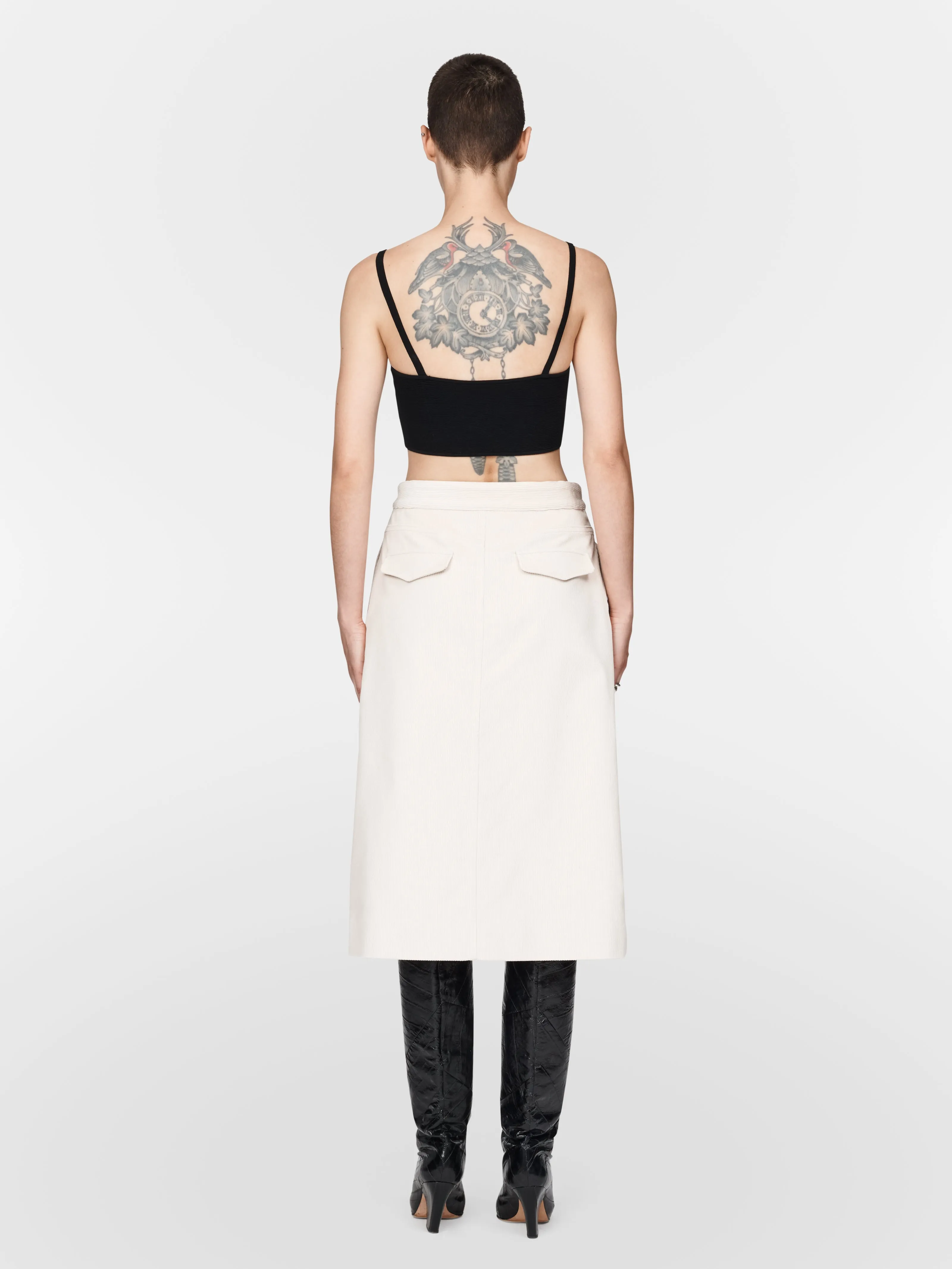 Snap Skirt in Ivory
