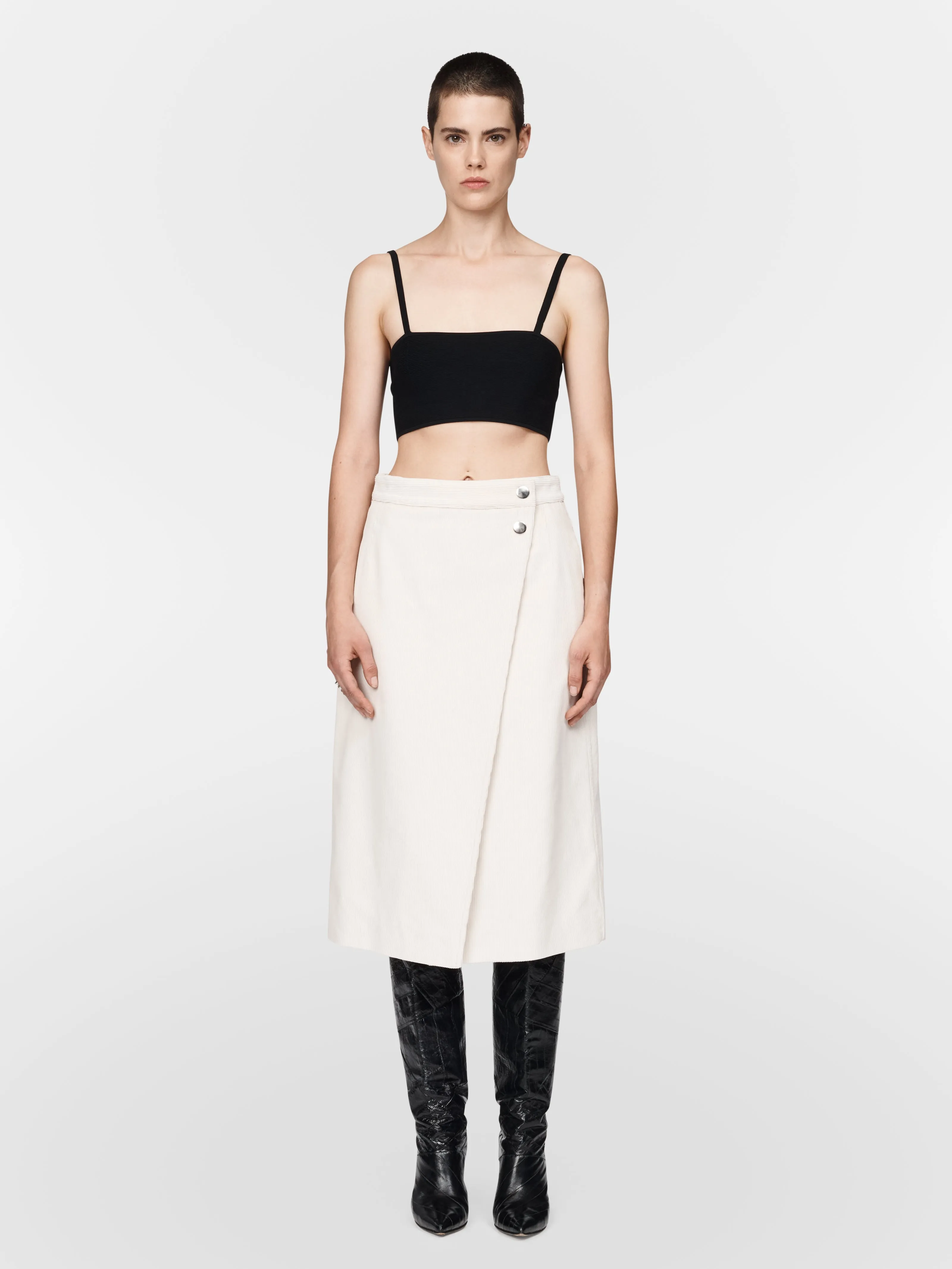Snap Skirt in Ivory