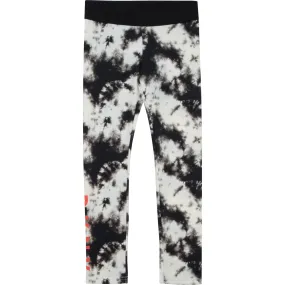SS21 DKNY Girls Black & White Tie Dye Leggings