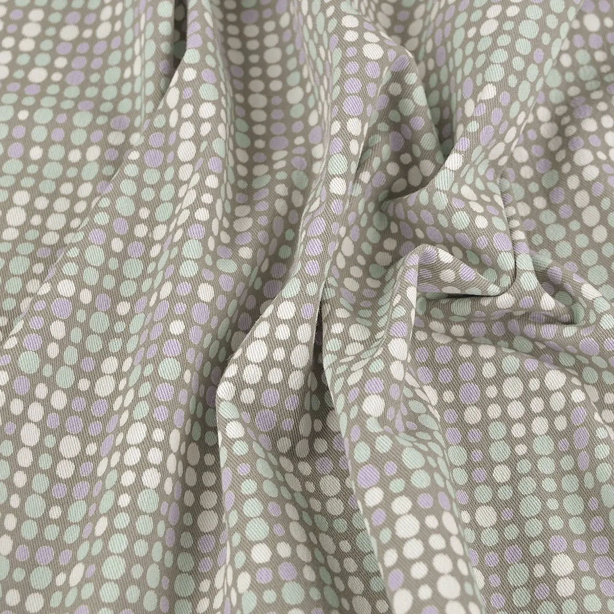 Tan Stretch Twill Printed Fabric 97536