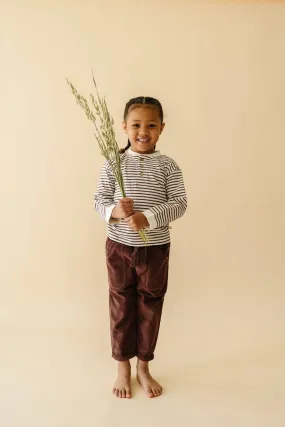 Tee and Corduroy Pant Set (Plum)