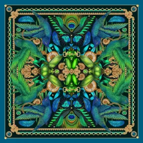 The Iridescent Hummingbird Silk Scarf | 65x65cm