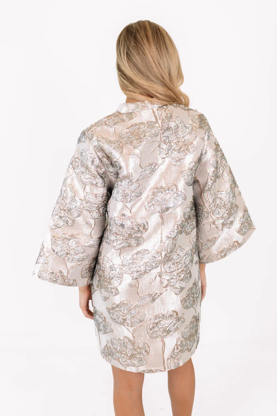 The Kai Button Up Dress - Silver