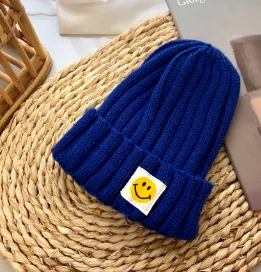 Toddler Ribbed Knit Beanie "LOVE SMILE"