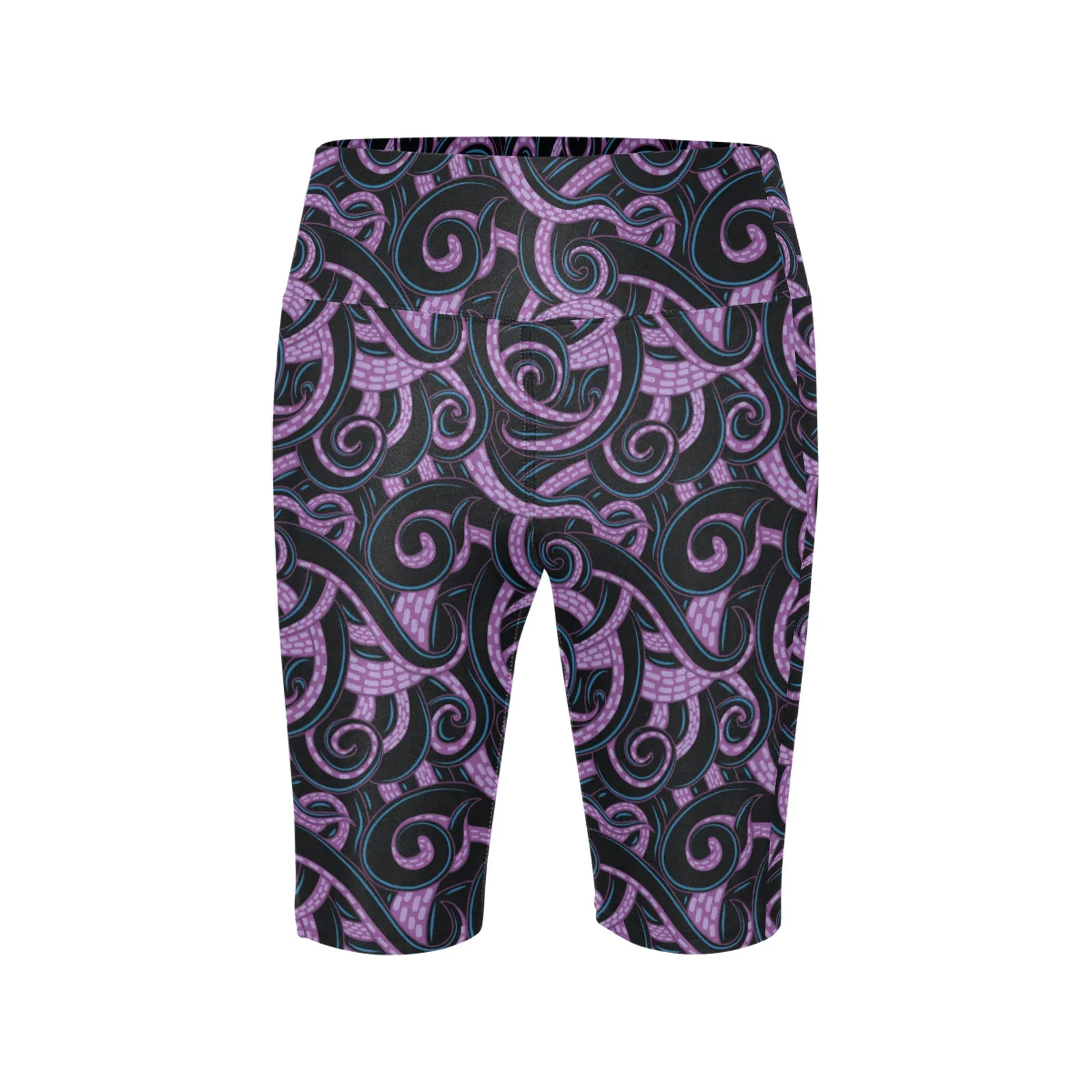 Ursula Tentacles Women's Athletic Workout Half Tights Leggings With Side Pockets