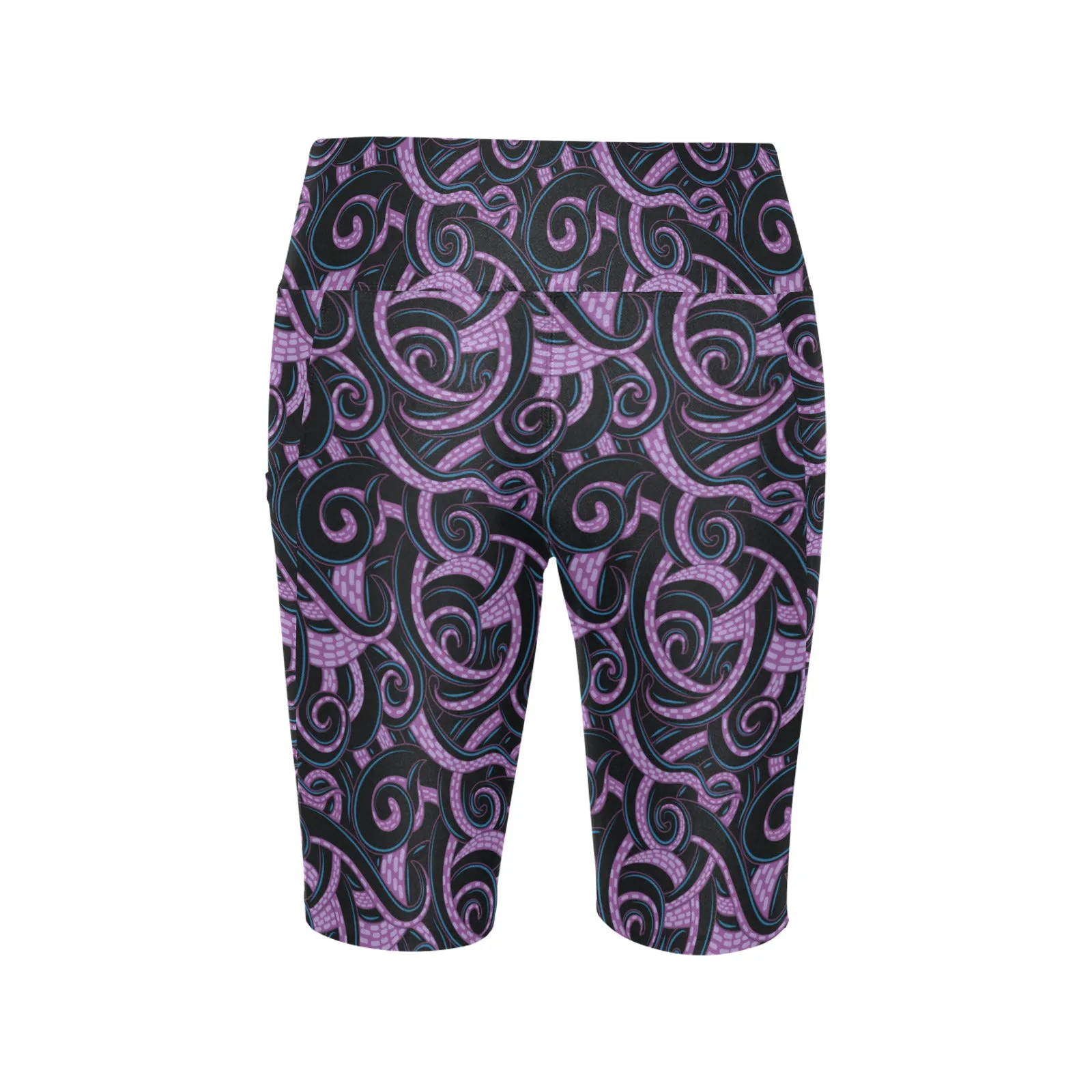 Ursula Tentacles Women's Athletic Workout Half Tights Leggings With Side Pockets