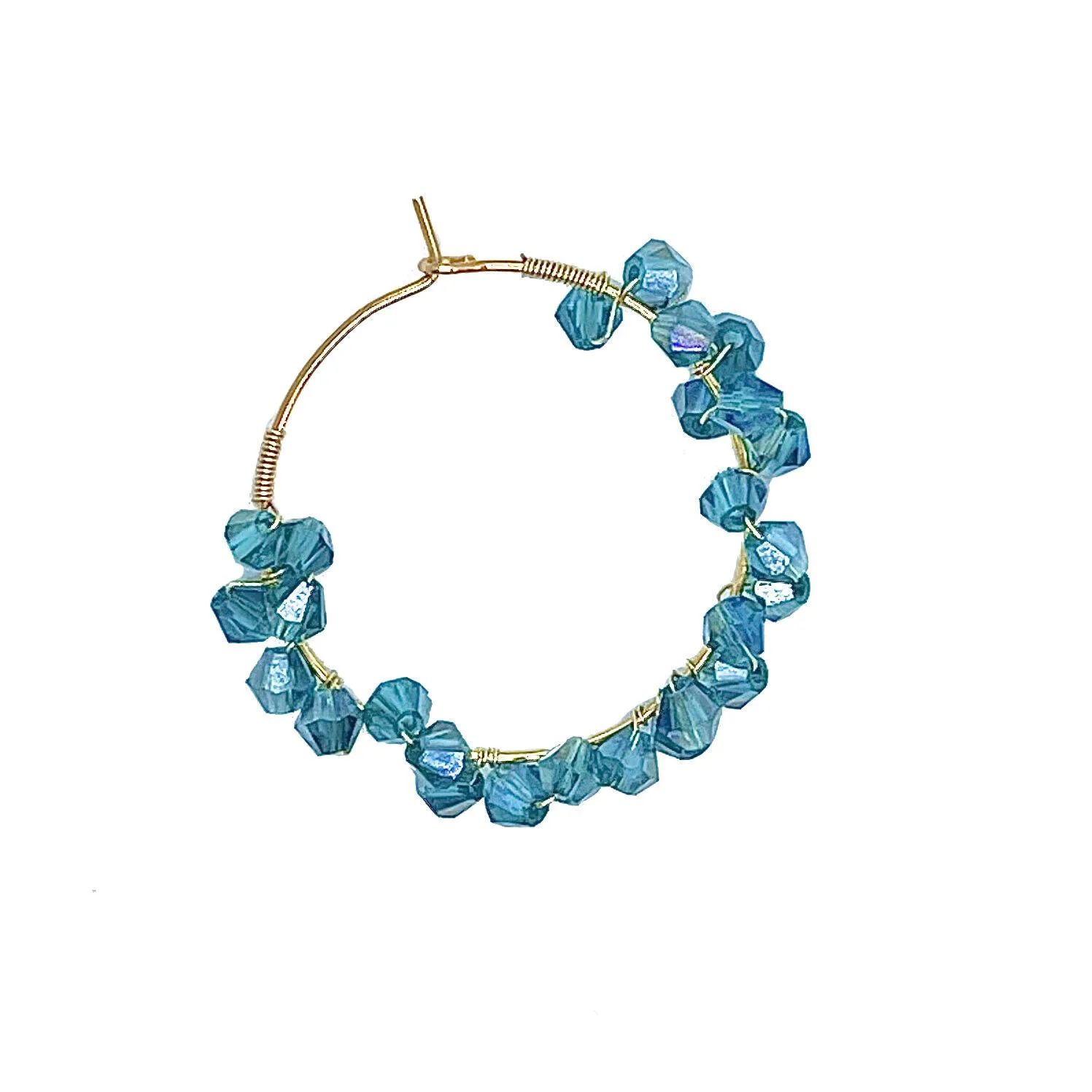 US Customize Handmade Beaded Decor Hoop Earrings Holiday Gift Self Women Girl