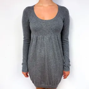 Vince Slate Grey Cashmere Crew Neck Jumper Dress Small