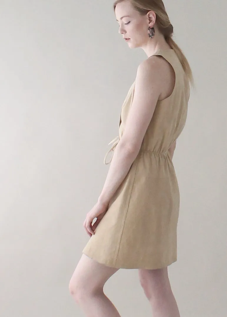 Vintage 1980s Bill Blass UltraSuede Mini Dress